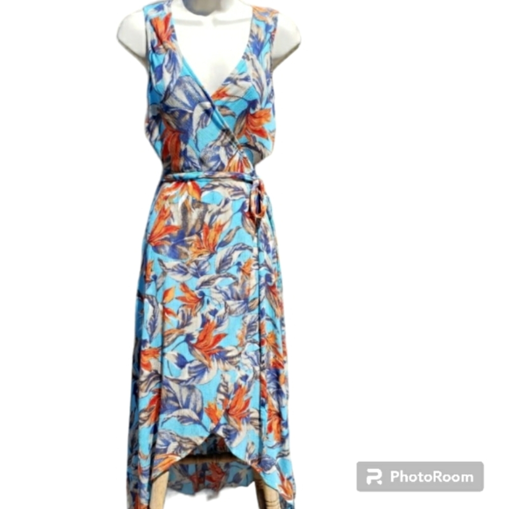 Lulu's Maxi Dress Wrap Tropical Ret $119๐บ - Picture 4 of 11